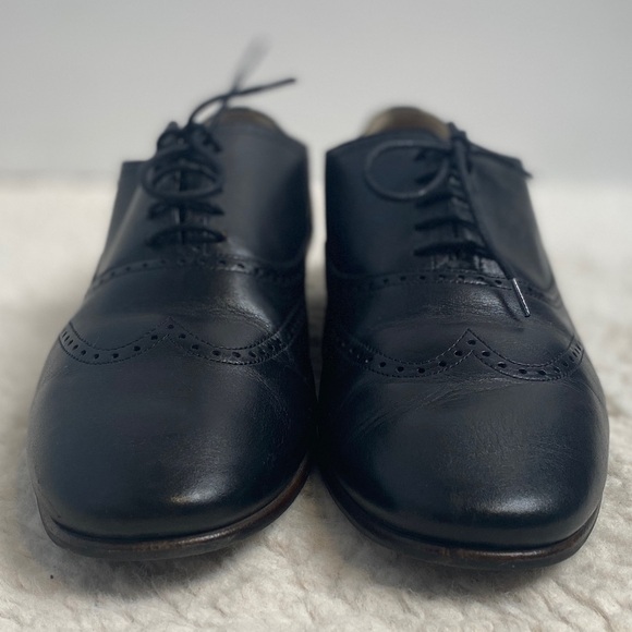 Hermès Men’s Black Leather Loafers EU 41.5 US 8.5 Lace-Up Dress Business‎ Shoes - Picture 3 of 14